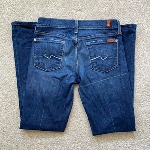 7 For All Man Kind Jeans, dark wash flare
